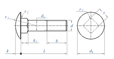 DIN603 Round head square neck bolts